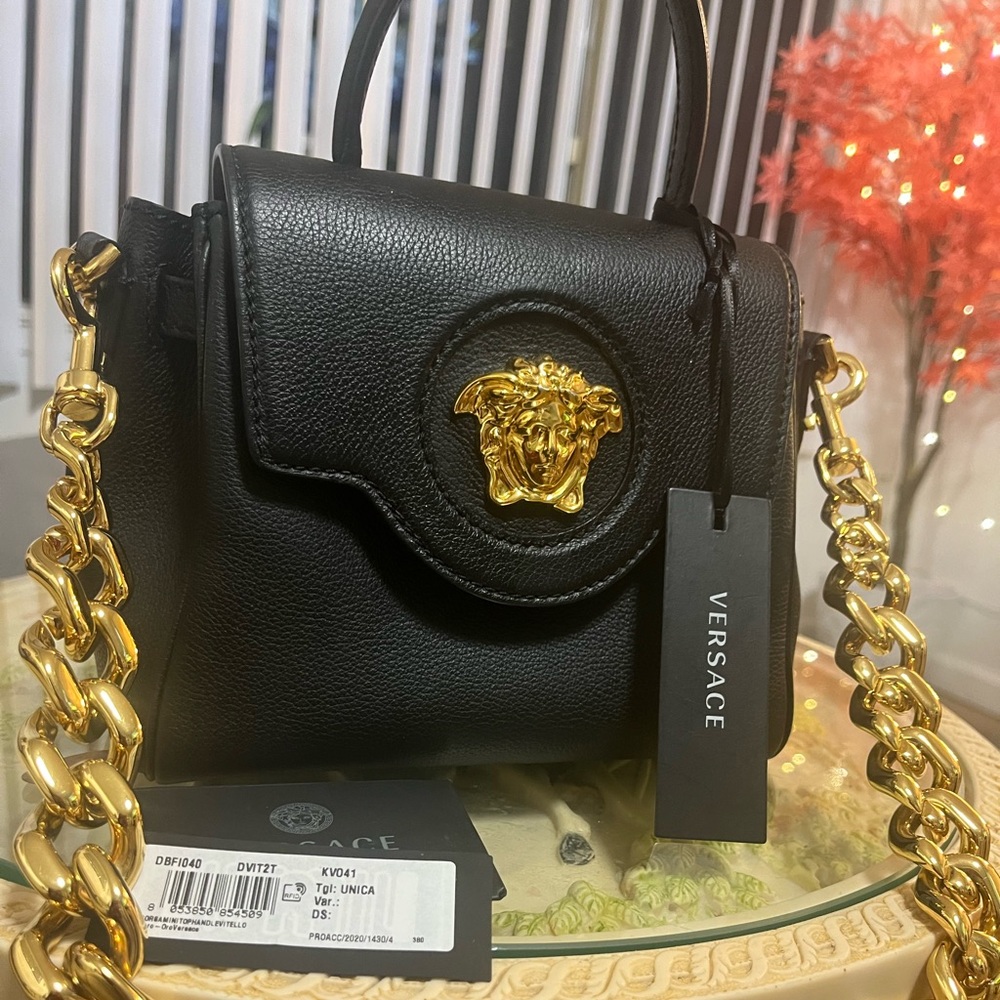 VERSACE La Medusa small top handle bag.  New with tags Authentic.